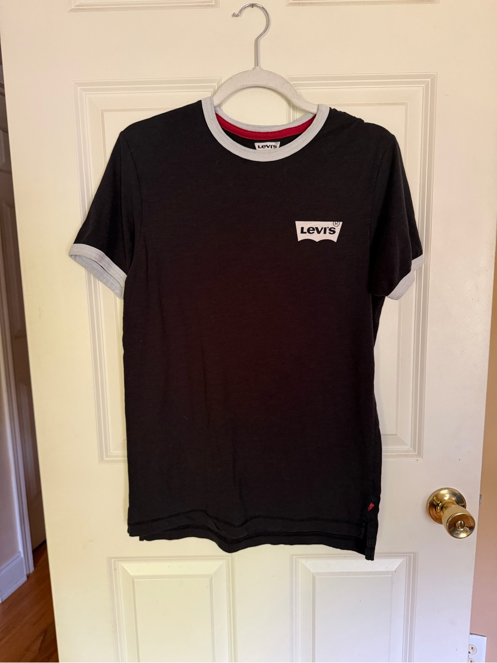 Levi's Black Ringer Tee with White Trim